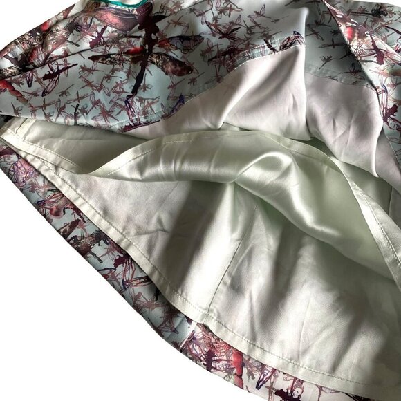 Ted Baker London Dragonfly Mini Skirt Women's Sz 2‎ Designer Preppy Party NWT - Picture 8 of 14